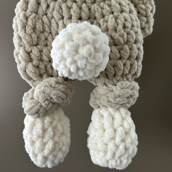 Handcrafted crochet bunny rabbit knotted snuggler lovey - Picture 4 of 4